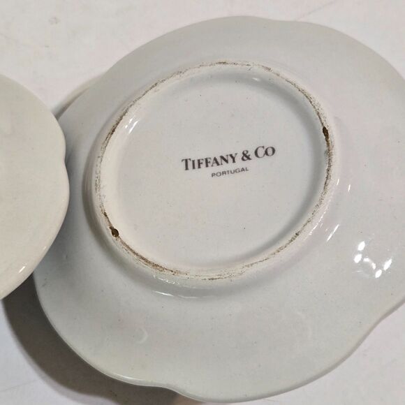 Set of 2 Tiffany & Co. Portugal Egg Cup Blue Polka Dot Chicken Hen hand painted - Picture 7 of 7